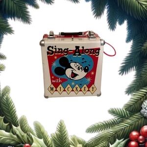 Hallmark 2019 Disney MICKEY MOUSE RECORD PLAYER Magic Sounds Keepsake Ornament